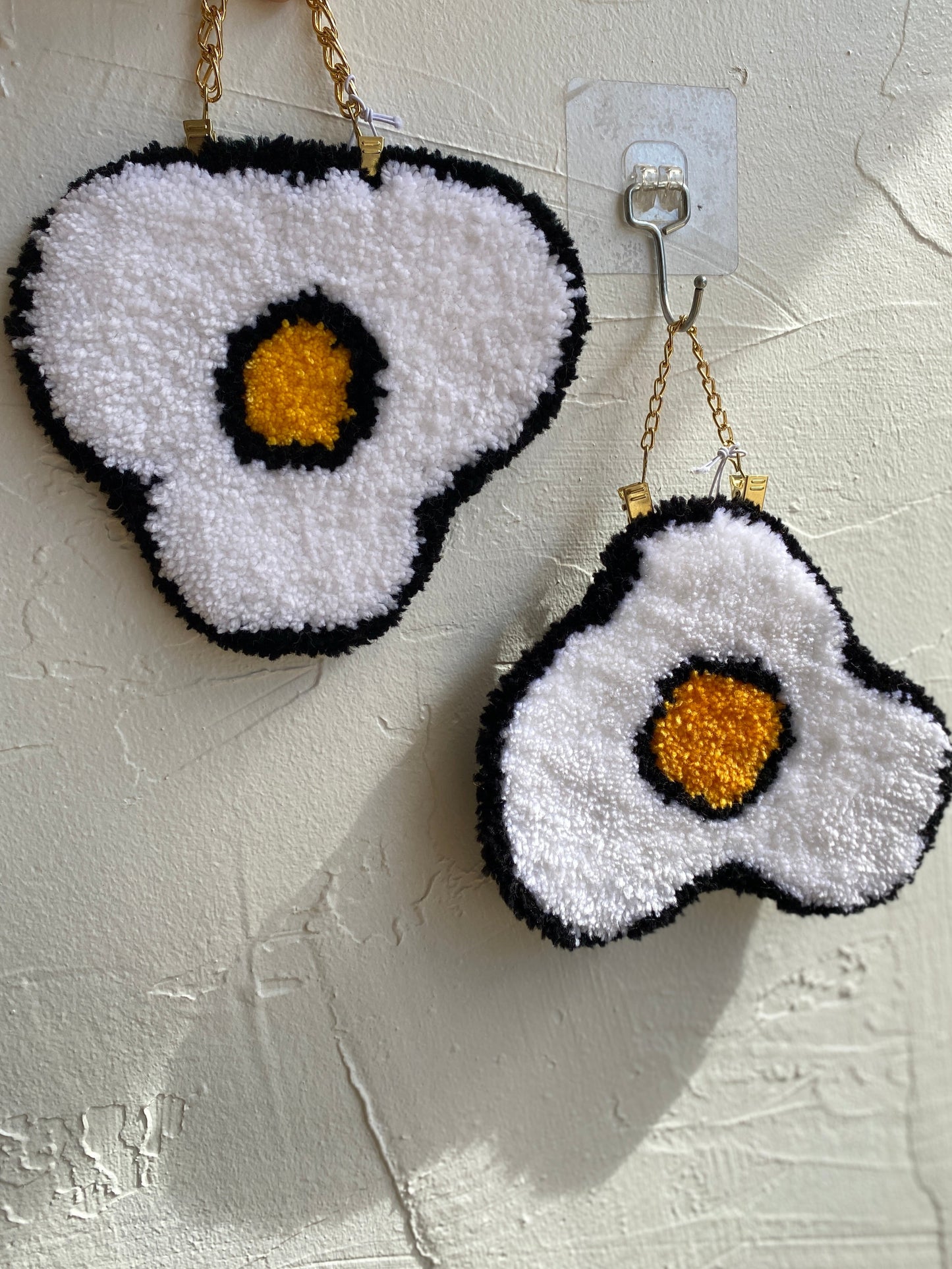 Fried Egg Rug Wall Hang